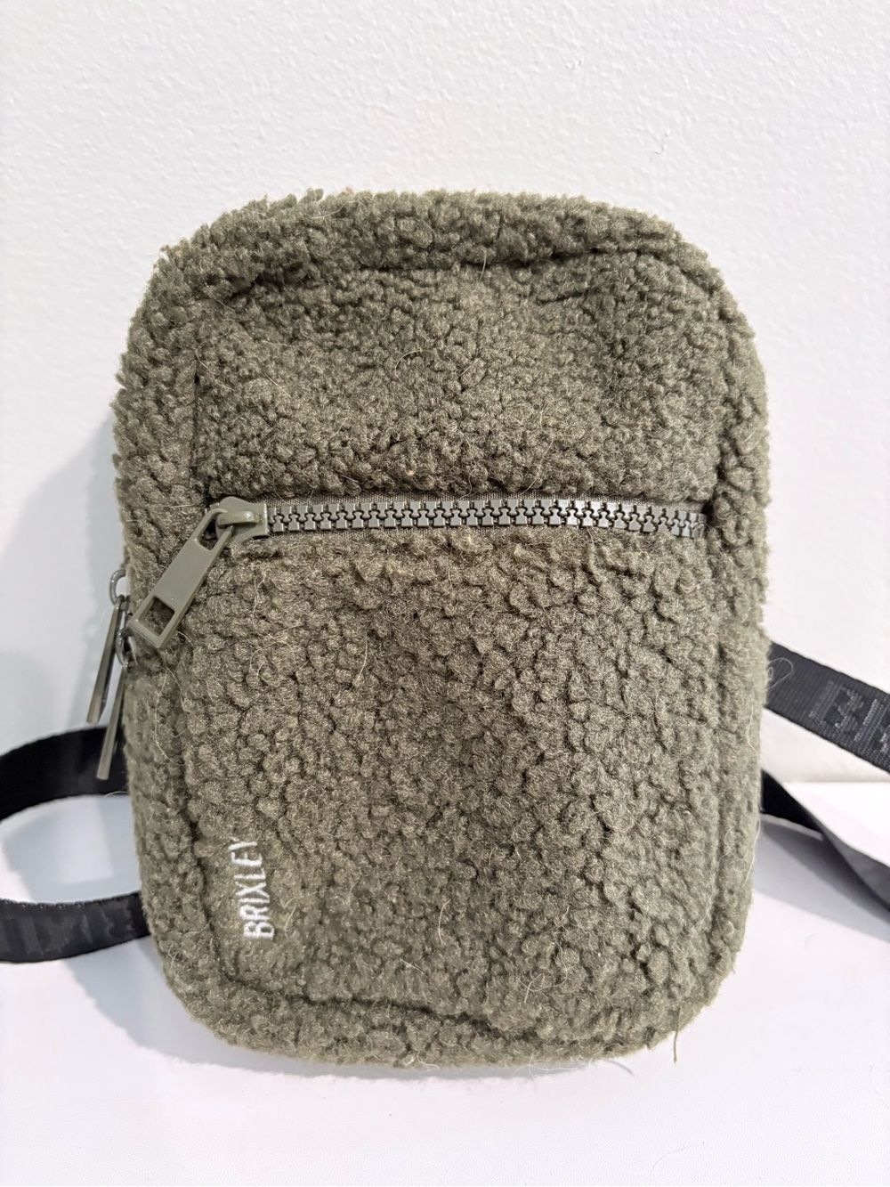 Brixley crossbody bag olive green Sherpa limited edition